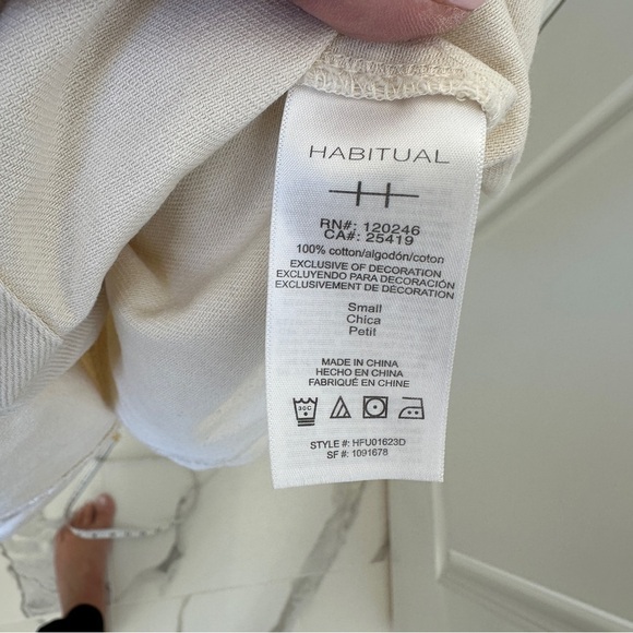 Habitual Cream Denim Sleeveless Buttoned Sundress Size Small - Picture 13 of 15